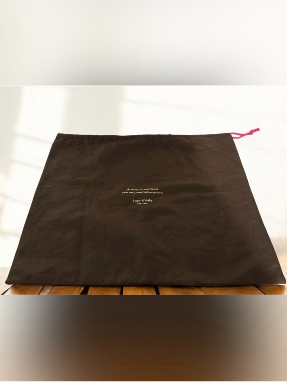 Kate Spade Brown Cotton Dust Bag
